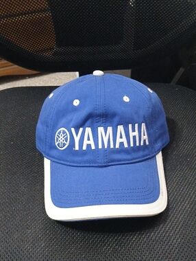 Yamaha Royal Blue and White Embroidered Logo Cap